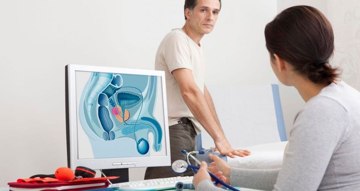 consulta con un médico para la prostatitis